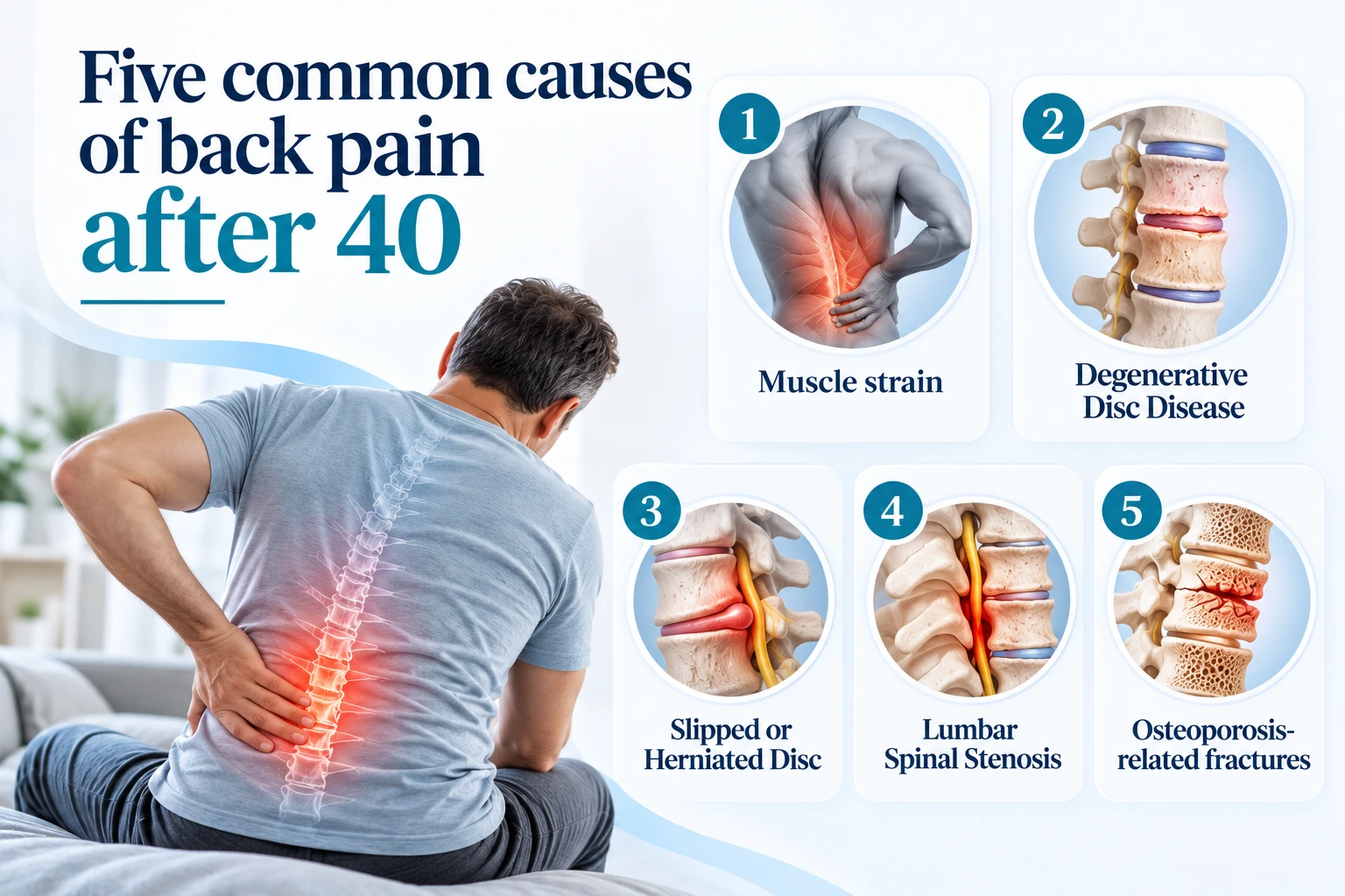 Five Common Causes of Back Pain After 40